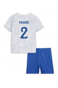 Fotbalové Dres Francie Benjamin Pavard #2 Dětské Venkovní Oblečení MS 2022 Krátký Rukáv (+ trenýrky)